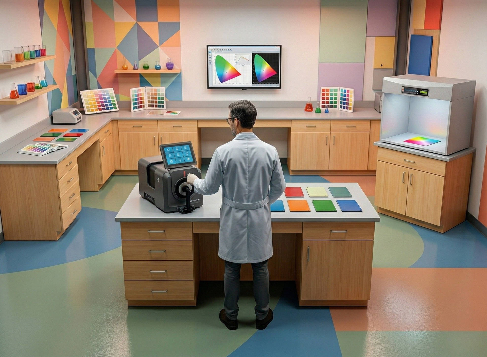 Percezione Del Colore In Laboratorio Per Controllo Colore