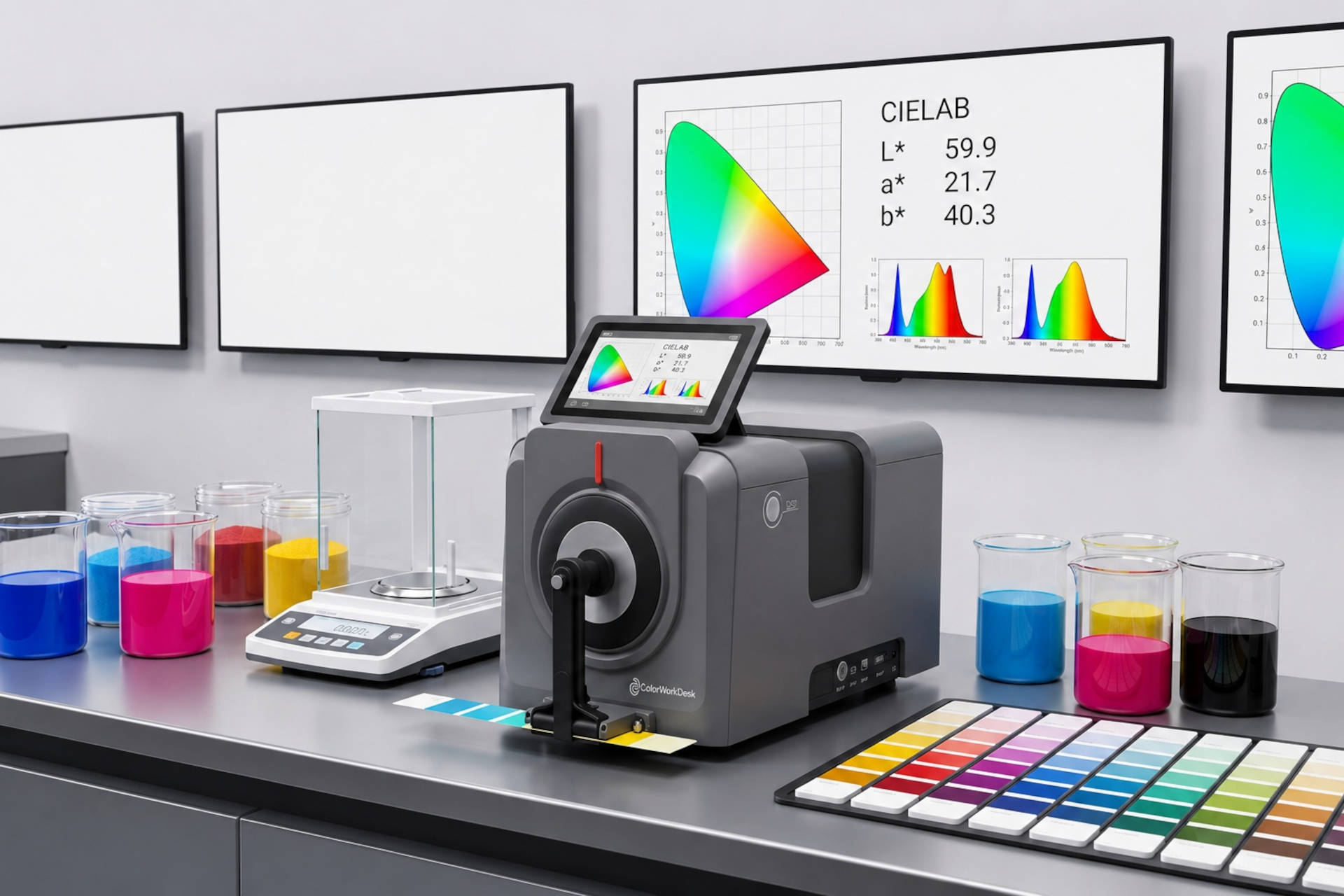 Miscelazione Dei Colori E Correzione Del Colore Nei Processi Industriali